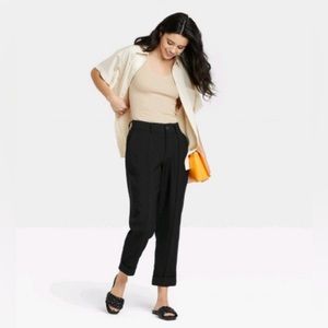 Women's High-Rise Slim Straight Leg Pintuck Ankle Pants | A New Day™ | 12